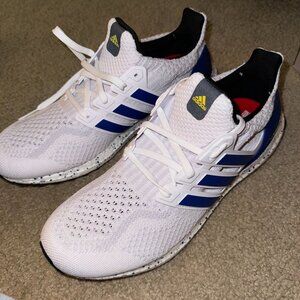 Adidas Ultraboost 5.0 DNA White Royal Blue Running Shoes Men Size 9.5 HP2478 NEW